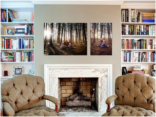 fire-place-displaying-family-art-portraits-feather-touch-photography-prints