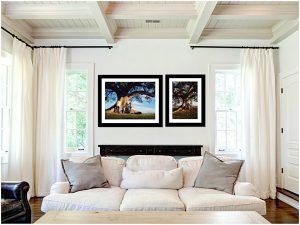 lounge room setting displaying portrait photography