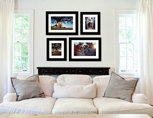 Family lounge room displaying family wall art