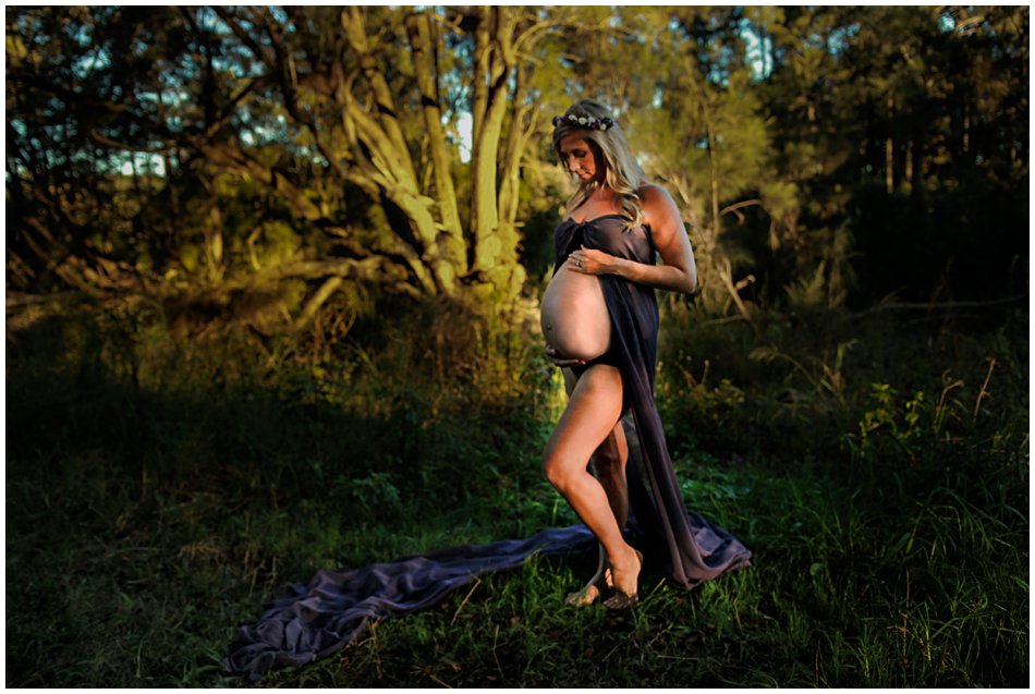 Pregnant women in rain forest